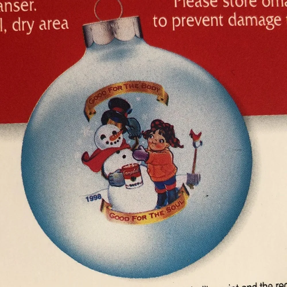 1998 Campbell’s Ornament NIB Features Classic recipes collectible brochure retro